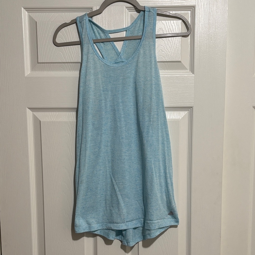 Light Blue Open Back Women's Athletic Tank